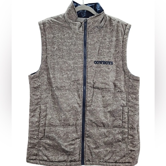 0078 Dallas Cowboys Puffer Vest Mens 2x Reversible G-III Apparel NFL Football - Picture 3 of 8